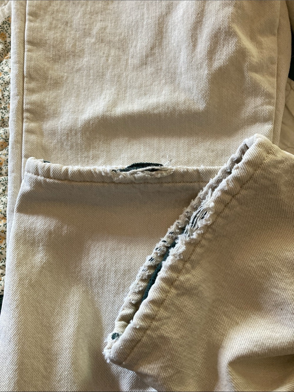 LLBEAN men’s 32-29 cream classic 5 pocket fleece lined jeans outdoors work wear - Picture 6 of 8